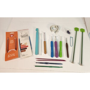 Lot of Knitting Supplies by Boye, Clover, Susan Bates....New and Used Items (1)